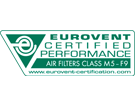 F50 viledon zakkenfilter voor luchtfiltratie compact serie Eurovent certified performance